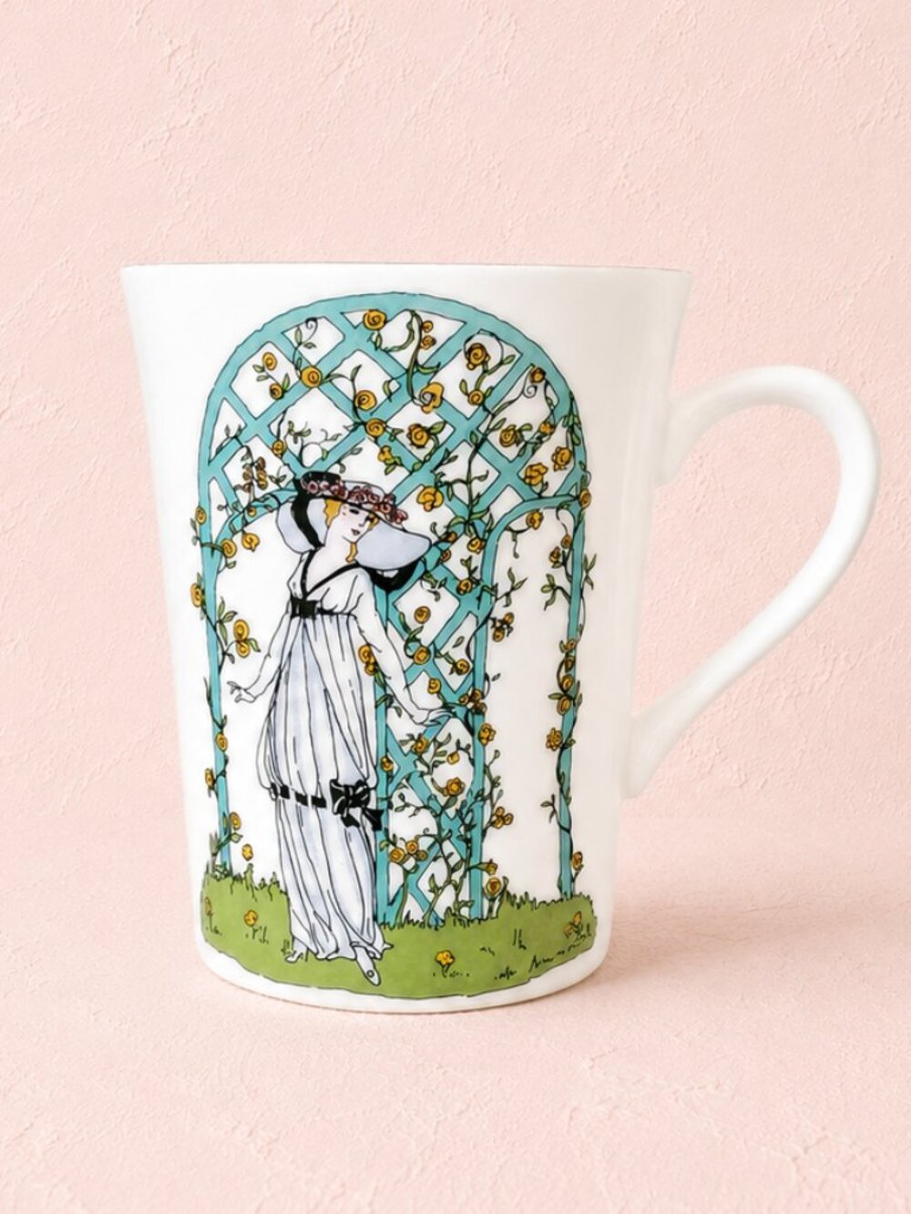 Vintage Royal Sutherland Art Nouveau Lady Coffee Mug